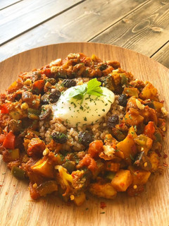 たっぷり野菜の温玉キーマカレー-レシピのメイン写真