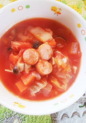 やさしい味わい♪白菜のトマトスープ-レシピのメイン写真