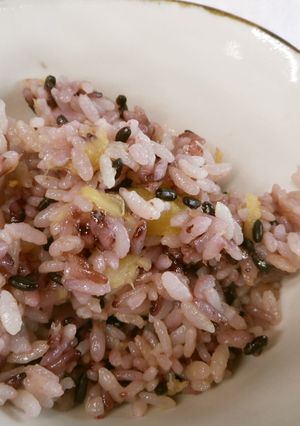 めっけもん♪黒米入りリンゴご飯-レシピのメイン写真