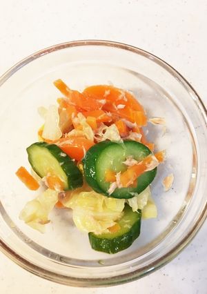 幼稚園給食、ツナとキャベツの酢の物-レシピのメイン写真