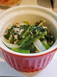 小松菜とツナのペペロンチーノ風-レシピのメイン写真