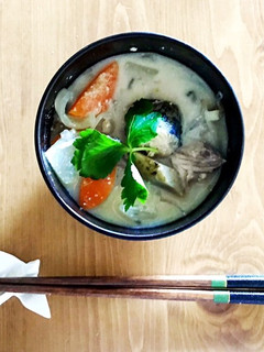 冬の味覚!香ばしい牛蒡の粕汁 鯖缶入り-レシピのメイン写真