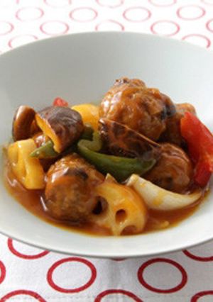 しいたけ肉団子の甘酢あん-レシピのメイン写真