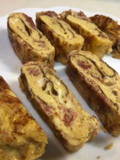 コンビーフマヨで美味しいふわふわ卵焼き-レシピのメイン写真