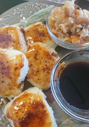 065　焼きまんじゅうしもつかれのせ-レシピのメイン写真