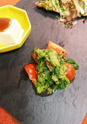 菜の花トマトごま塩和え-レシピのメイン写真