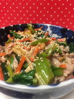 小松菜と豚肉の煮浸し-レシピのメイン写真