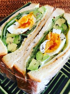 ゆで卵とアボカドのサンドイッチ-レシピのメイン写真