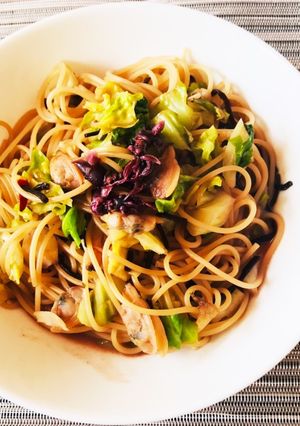 簡単☆ホタルイカの沖漬けオイルパスタ-レシピのメイン写真