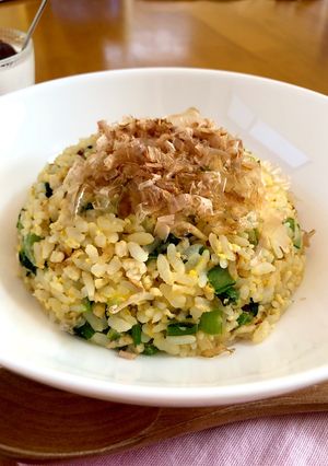 シンプル☆小松菜とひき肉の炒飯-レシピのメイン写真