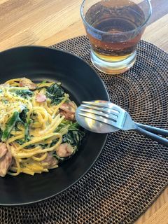 超簡単!ほうれん草の濃厚クリームパスタ-レシピのメイン写真