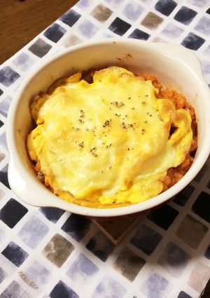 とろ~りチーズの焼きオムライス-レシピのメイン写真