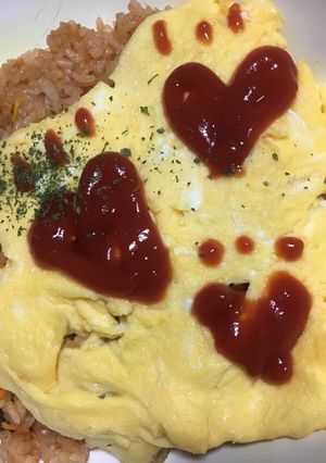 炊飯器使用★たまごのっけオムライス-レシピのメイン写真