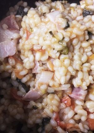 もち麦トマト炊き込みご飯!-レシピのメイン写真