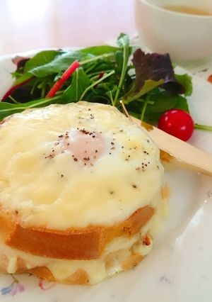 車麩で低糖質クロックマダム風-レシピのメイン写真