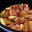 豚ばら大根とねぎのうま煮