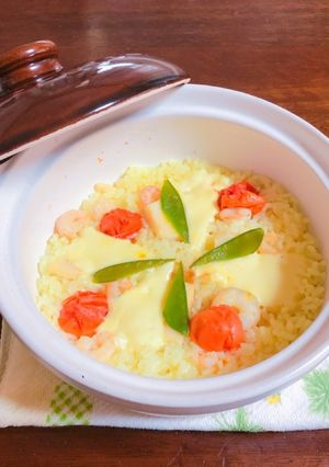 土鍋で作る簡単パエリア-レシピのメイン写真