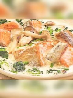 鮭とほうれん草のクリーム煮❤-レシピのメイン写真