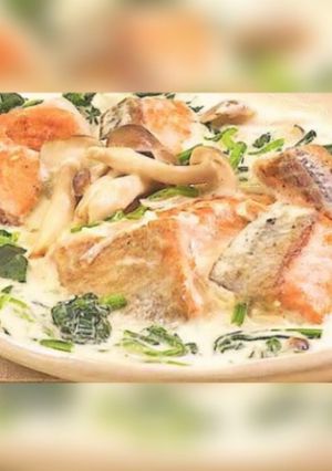 鮭とほうれん草のクリーム煮❤-レシピのメイン写真