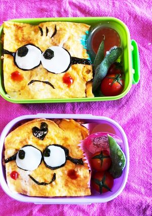 ミニオンオムライス弁当-レシピのメイン写真