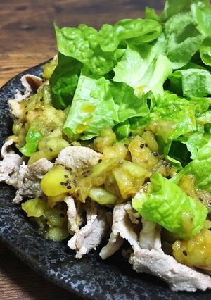 豚しゃぶサラダのキウイドレッシング-レシピのメイン写真