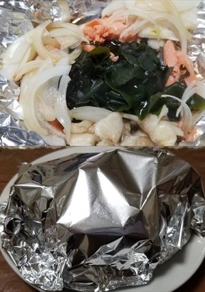 天然ブナシメジ、銀鮭アラのホイル焼き＾＾-レシピのメイン写真