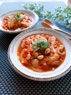 鯖水煮缶と大豆缶の簡単★トマト煮込み-レシピのメイン写真