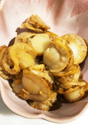 蒸しベビーホタテ（冷凍）のバター醤油炒め-レシピのメイン写真
