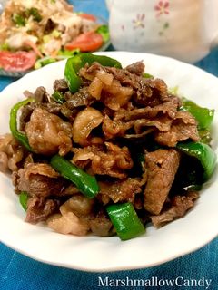 時短!牛肉とピーマンの甘辛炒め♡-レシピのメイン写真