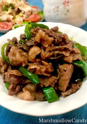 時短！牛肉とピーマンの甘辛炒め♡-レシピのメイン写真
