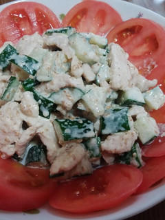 鶏むね肉と胡瓜のさっぱりマヨ胡麻サラダ-レシピのメイン写真