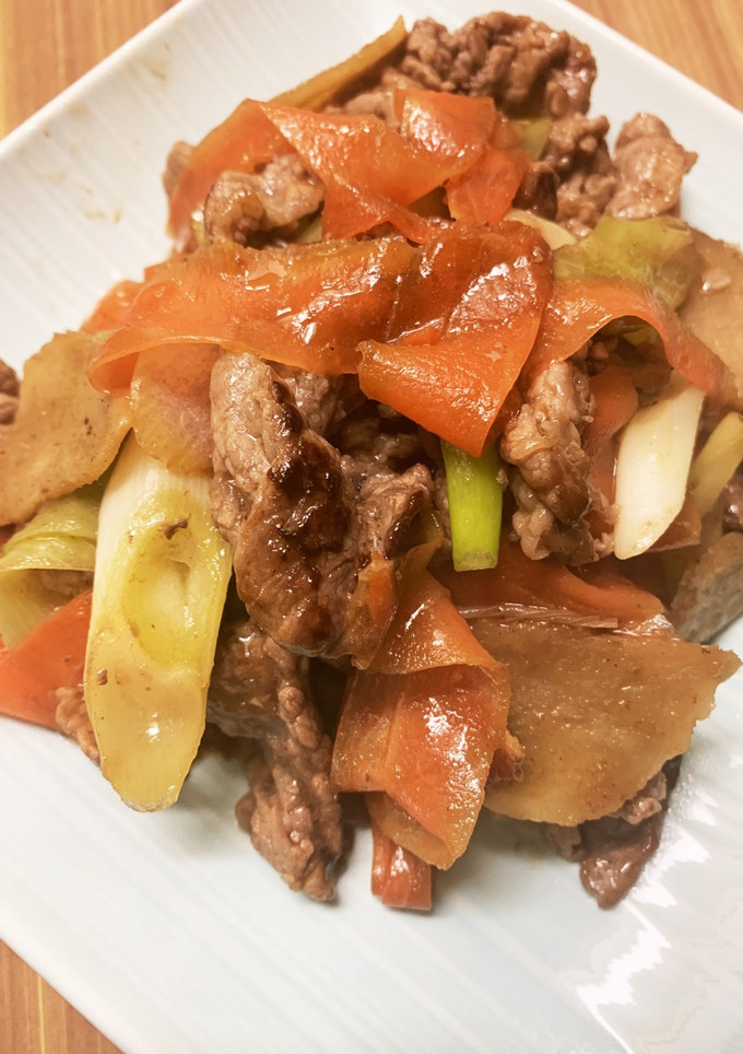 牛肉とにんじんのしょうが炒め-レシピのメイン写真