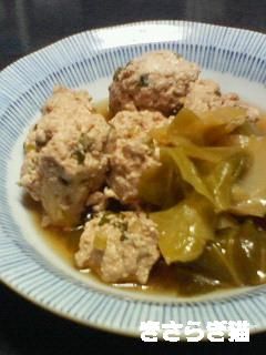 ふわふわ鶏だんごとキャベツの煮物-レシピのメイン写真