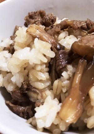 牛肉と舞茸の混ぜご飯-レシピのメイン写真