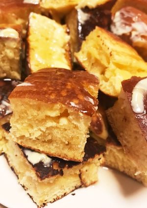 分量そのまま！HMでちょい厚ホットケーキ-レシピのメイン写真
