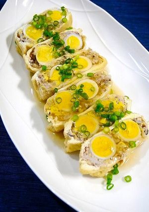 簡単！うずら入りお揚げ餃子-レシピのメイン写真