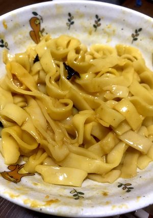 きしめんで!ウニ釜玉きしめん-レシピのメイン写真