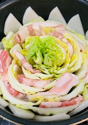味付け簡単✱お花ミルフィーユ鍋✱-レシピのメイン写真