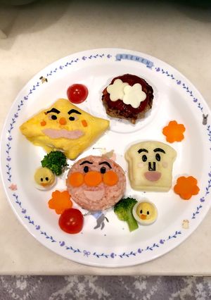 アンパンマンプレート ３歳お誕生日-レシピのメイン写真