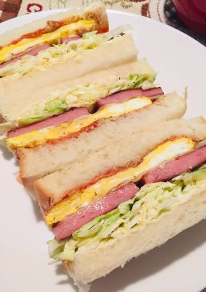 スパムの素朴なサンドイッチ-レシピのメイン写真