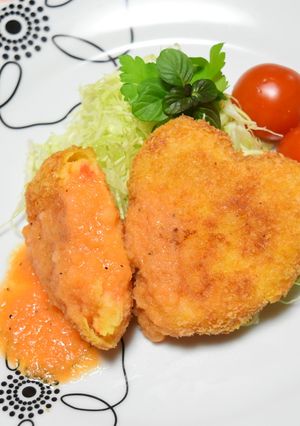 【バレンタイン】　ハートコロッケ-レシピのメイン写真