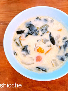 健康美人♡南瓜とほうれん草の豆乳スープ-レシピのメイン写真