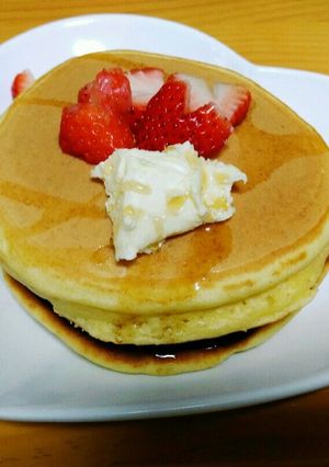 ❤いちごとメープルのホットケーキ❤-レシピのメイン写真