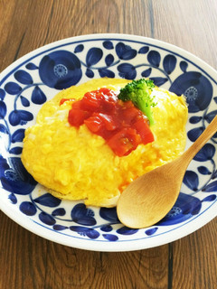 包まない玉子のっけオムライス-レシピのメイン写真