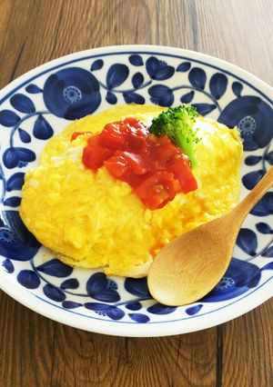 包まない玉子のっけオムライス-レシピのメイン写真