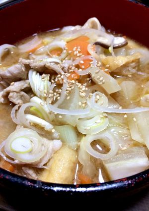 ラーメンの後には☆野菜たっぷり豚汁を-レシピのメイン写真