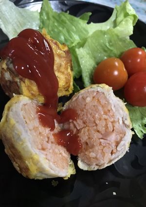 肉巻きオムピカタライス-レシピのメイン写真