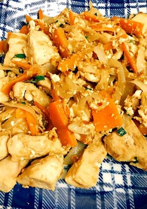 梅と鶏肉のヘルシー野菜炒め簡単ダイエット-レシピのメイン写真