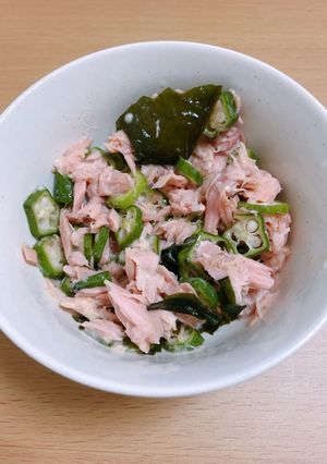 シーチキンとオクラとわかめのマヨサラダ-レシピのメイン写真