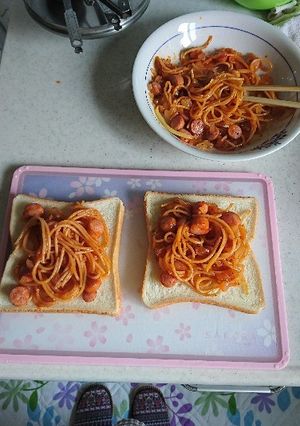 ナポリタン（お手軽ランチにナポリサンド）-レシピのメイン写真